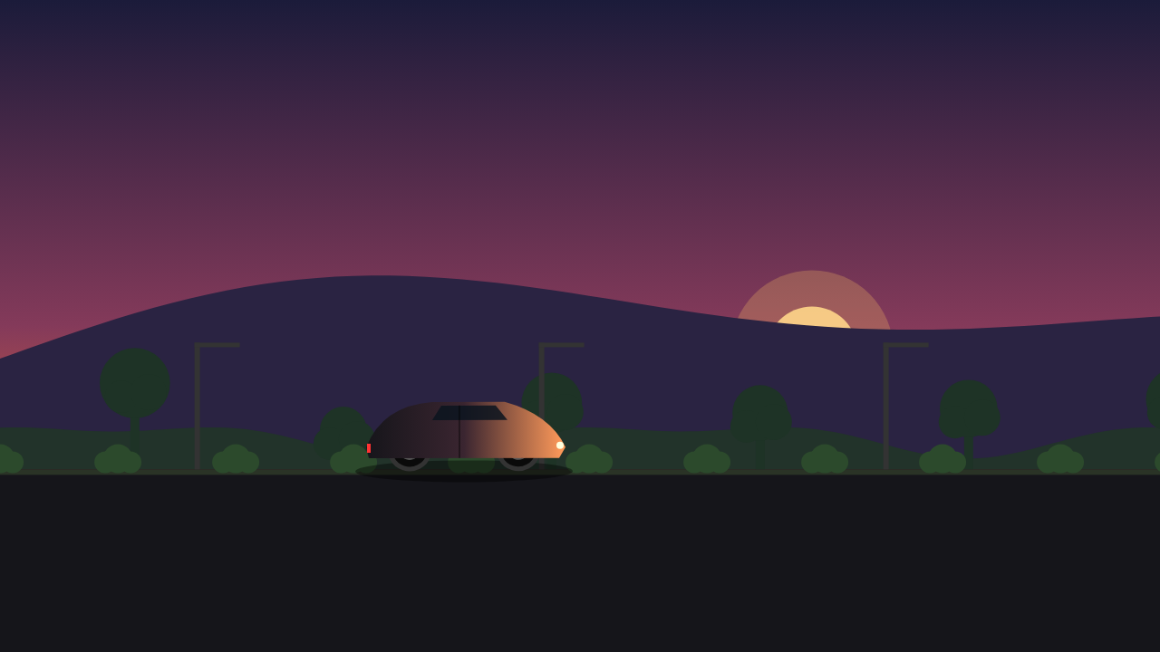 layer-shed 0.10 with miss-shed 0.90: flatter, darker scene with simpler shapes
